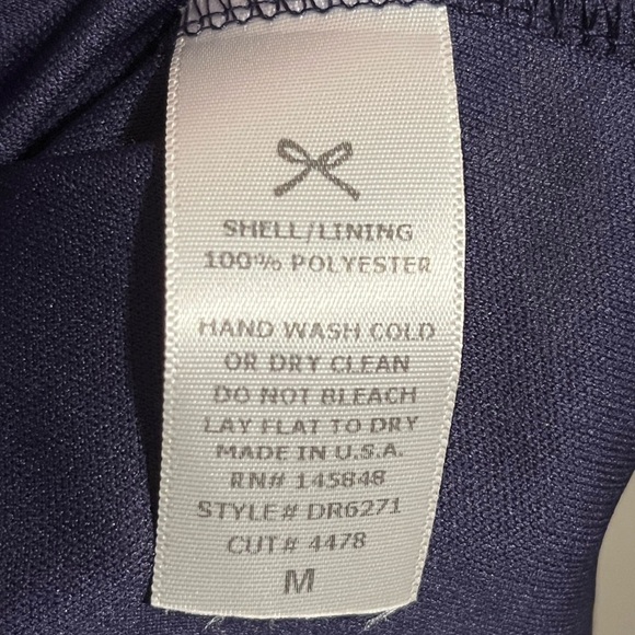 Everly Blue and White Colorful Geometric Patterned Shift Dress Medium 3/4 Sleeve - Picture 8 of 12